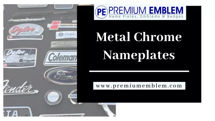 metal chrome nameplates