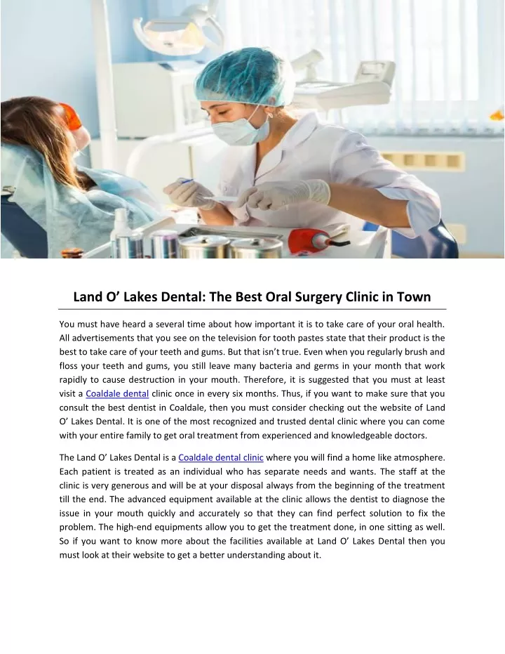 land o lakes dental the best oral surgery clinic