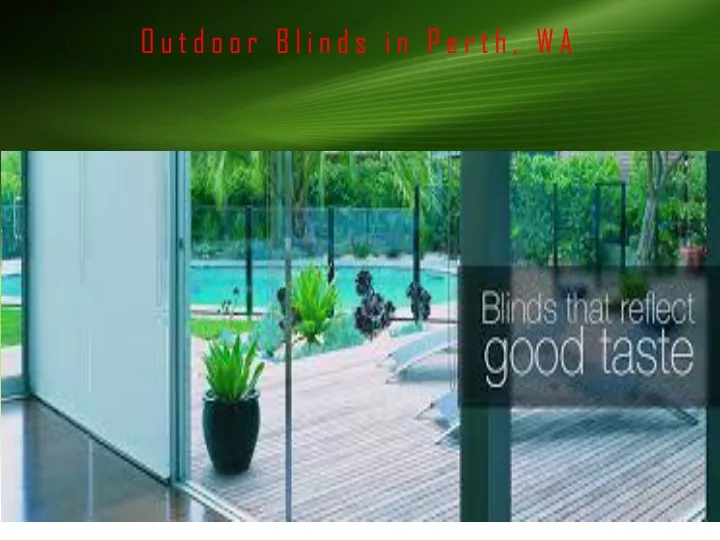 outdoor blinds in perth wa