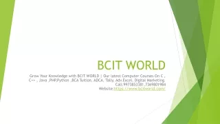 BCIT WORLD |Best Computer Training Institute in Patna Call 7369801984