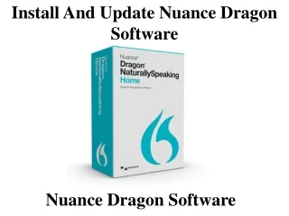 install and update nuance dragon software