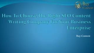 How To Choose The Right SEO Content Writing Company For Your Business Enterprise