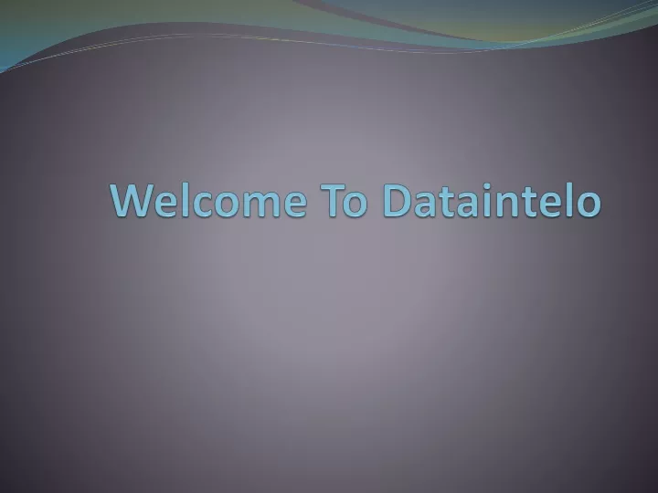 welcome to dataintelo