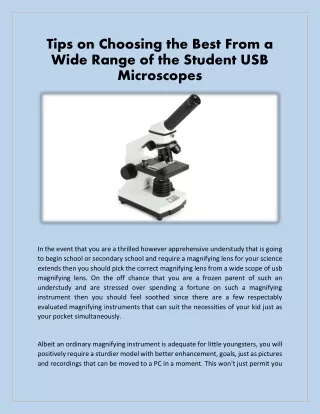 Best Microscope For College Students