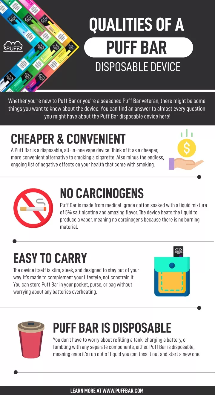 qualities of a puff bar disposable device