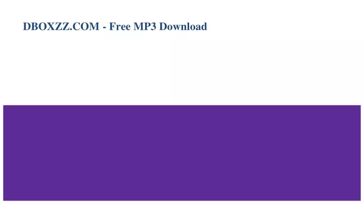 dboxzz com free mp3 download