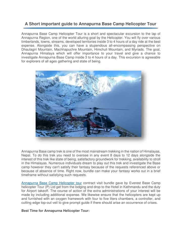 a short important guide to annapurna base camp