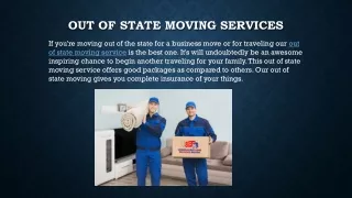 Out of state moving service
