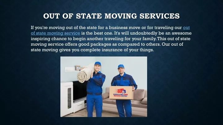 out of state moving services