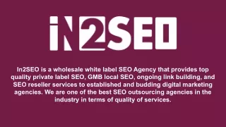 Private Label SEO Services - In2SEO