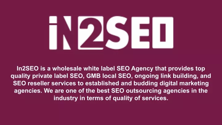 in2seo is a wholesale white label seo agency that