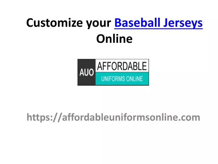 customize your baseball jerseys online