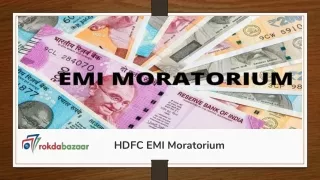 hdfc emi moratorium