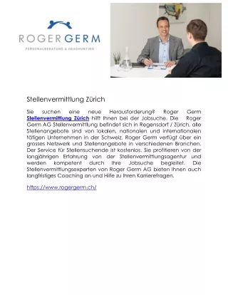 stellenvermittlung z rich