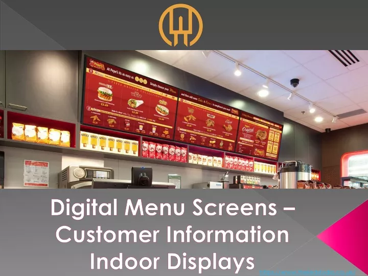 digital menu screens customer information indoor displays
