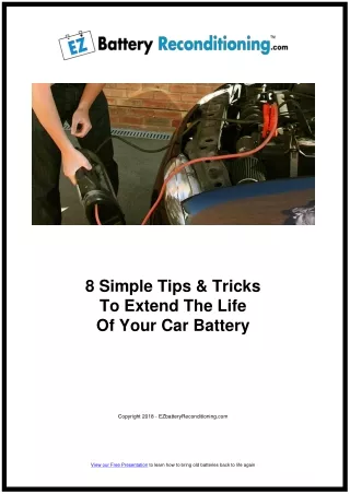 how to recondition batteries at home pdf