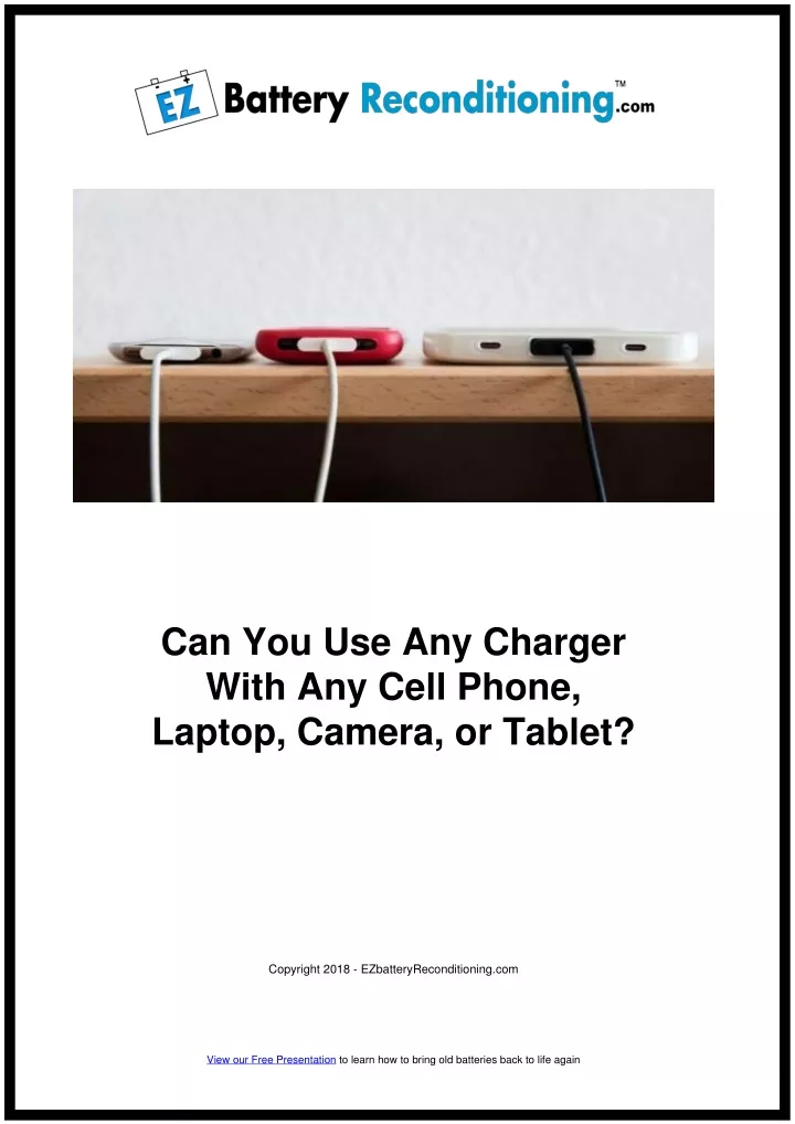 can you use any charger with any cell phone