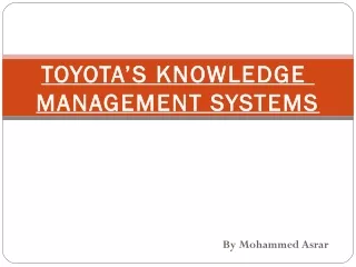 Toyota management system