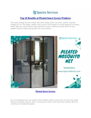 Top 10 Benefits of Insect Screen Windows - Spectra Blinds