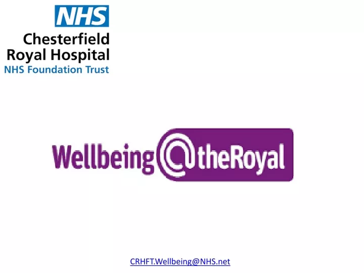 crhft wellbeing@nhs net