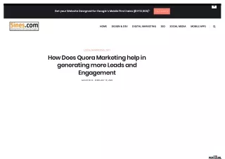 How Does Quora Marketing help in generating more Leads and Engagement