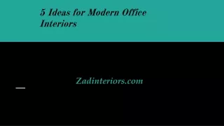Zad Office Interior Designers in Kolkata