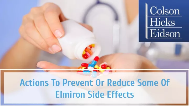 actions to prevent or reduce some of elmiron side