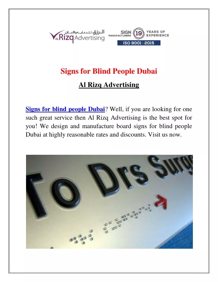 signs for blind people dubai