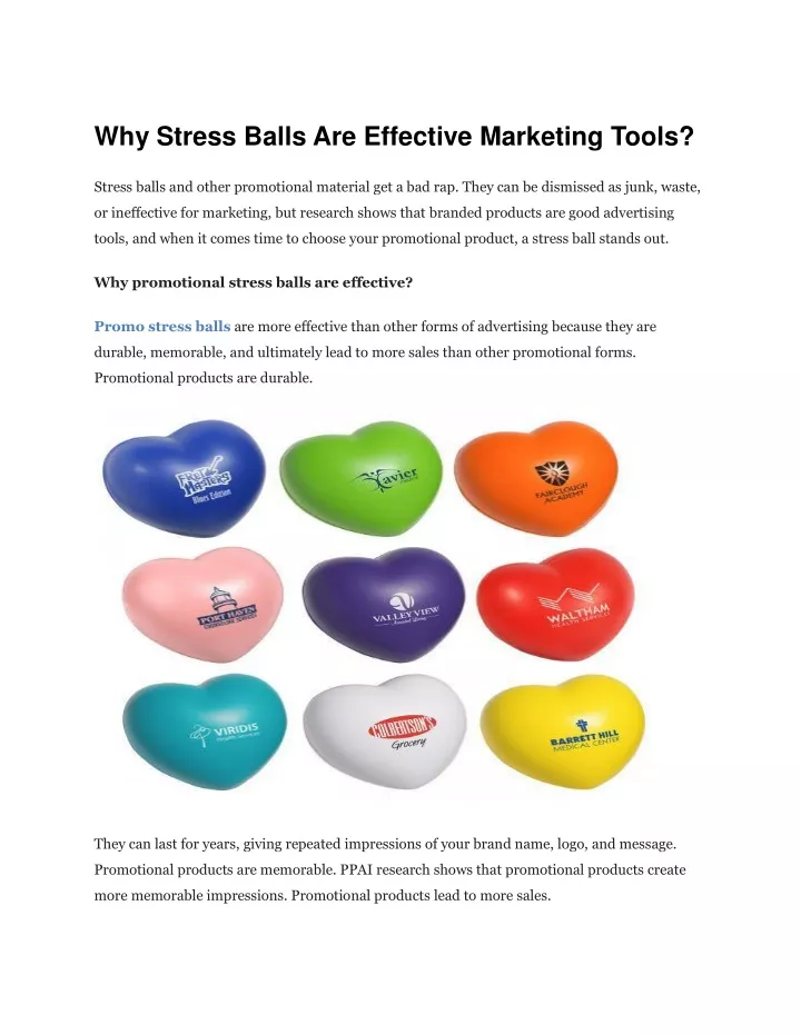 why stress balls are effective marketing tools