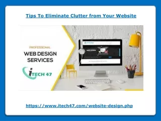 tips to eliminate clutter from your website