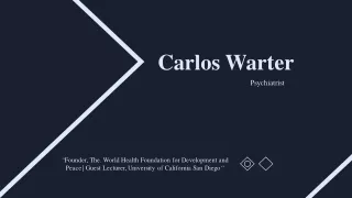 Carlos Warter - Attended the University of Chile School of Medicine