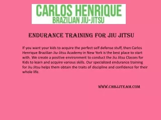 Chbjjteam.com - Endurance Training for Jiu Jitsu