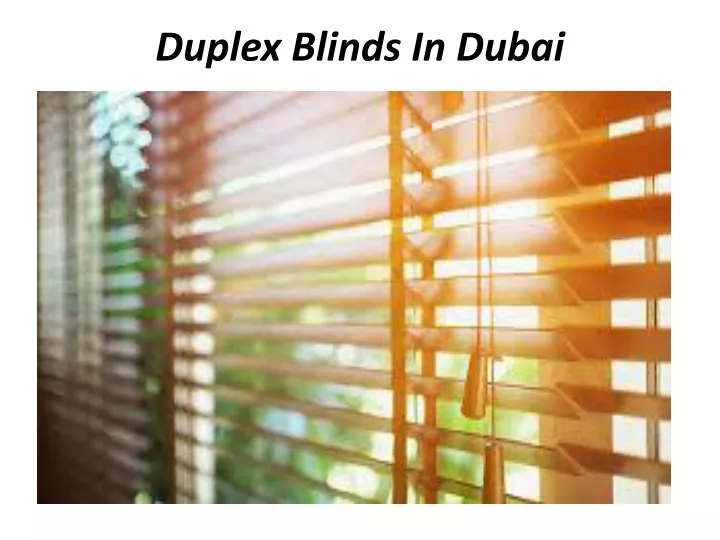 duplex blinds in dubai