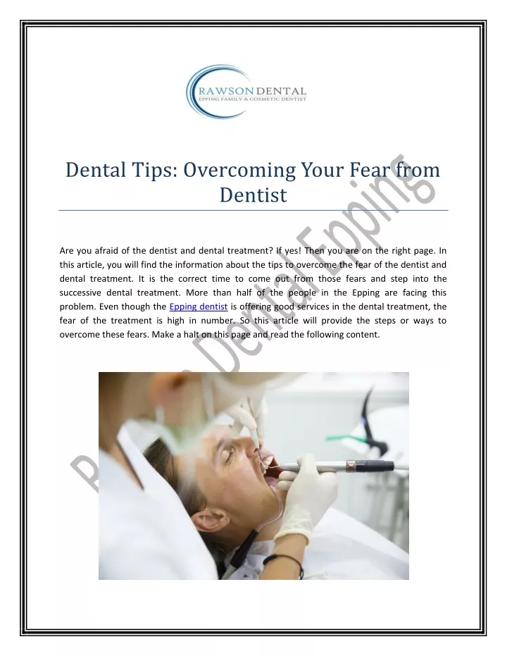dental tips overcoming your fear from dentist