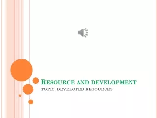 Resource and Development by Priyam Sarkar