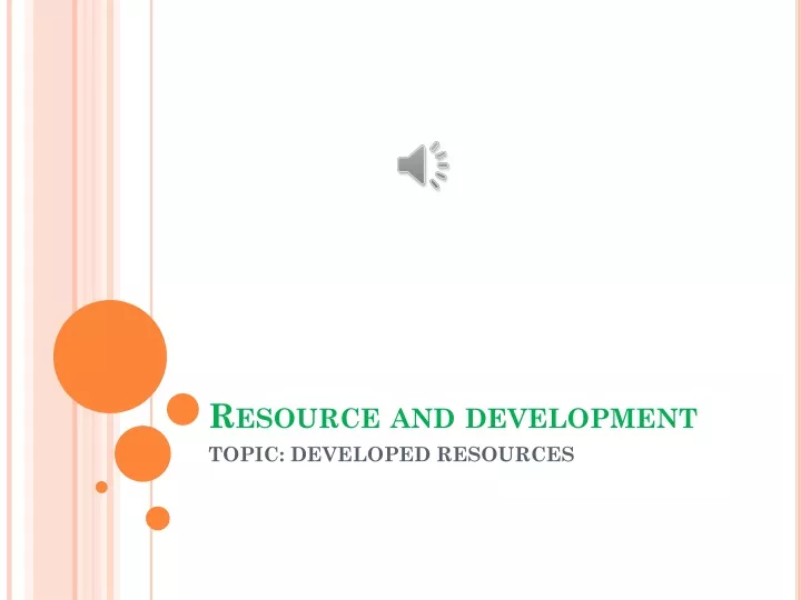 resource and development