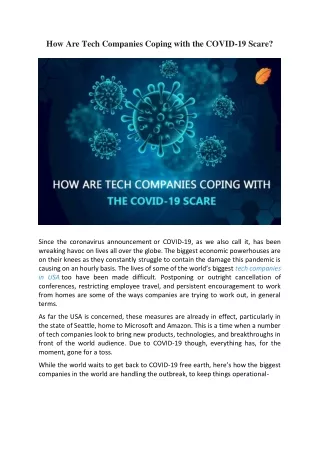 how are tech companies coping with the covid