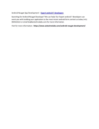 android nougat app development expert android