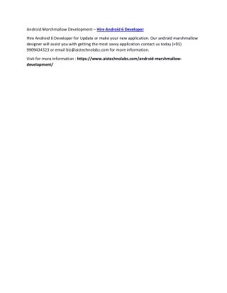 android marshmallow development hire android