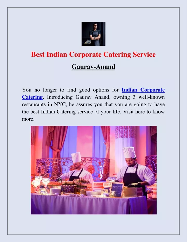 best indian corporate catering service gaurav