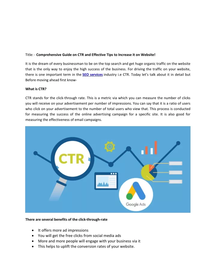 title comprehensive guide on ctr and effective