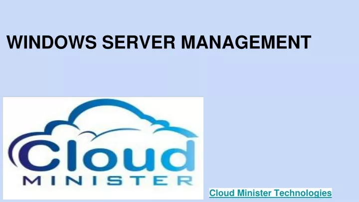 windows server management