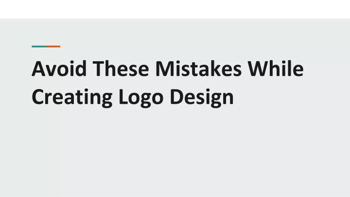 avoid these mistakes while creating logo design