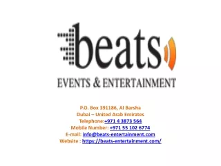Best Event Company in Dubai