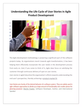 understanding the life cycle of user stories