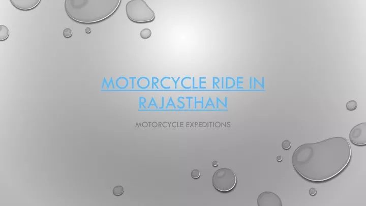 motorcycle ride in rajasthan