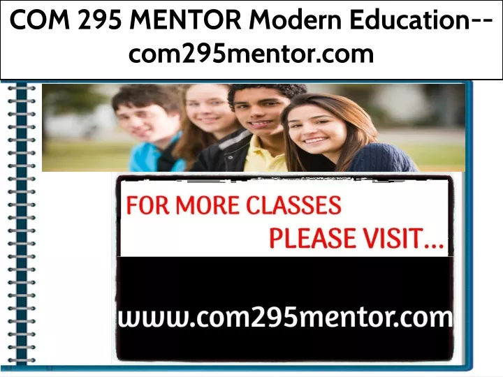 com 295 mentor modern education com295mentor com
