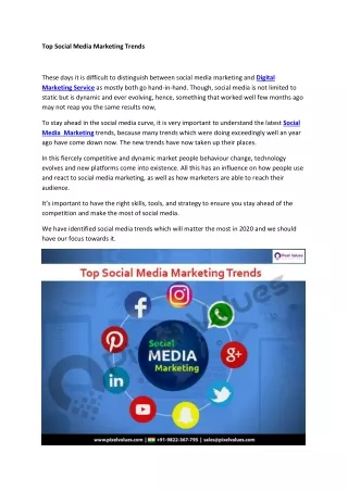 top social media marketing trends