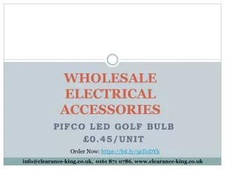 Pifco Led Golf Bulb Wholesale Supplier in UK