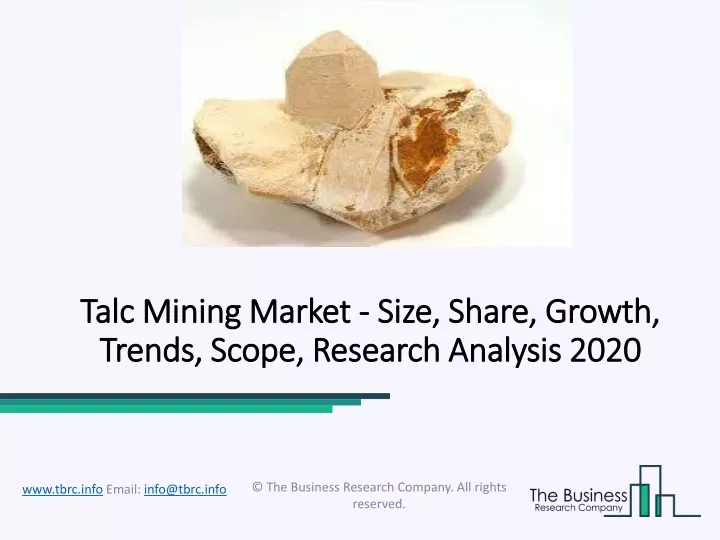 talc mining talc mining market trends scope